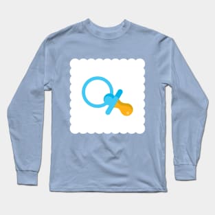 Baby Boy Gender Reveal Blue Pacifier Long Sleeve T-Shirt